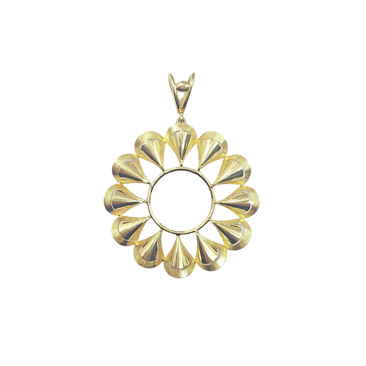 9ct Yellow Gold Fancy Circle Pendant