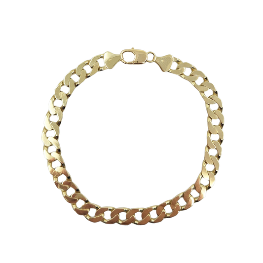 9ct Yellow Gold Curb Bracelet 9"