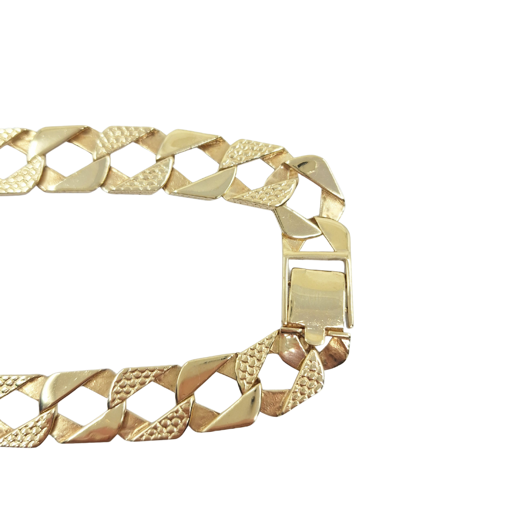 9ct Yellow Gold Cast Curb Chain 22"