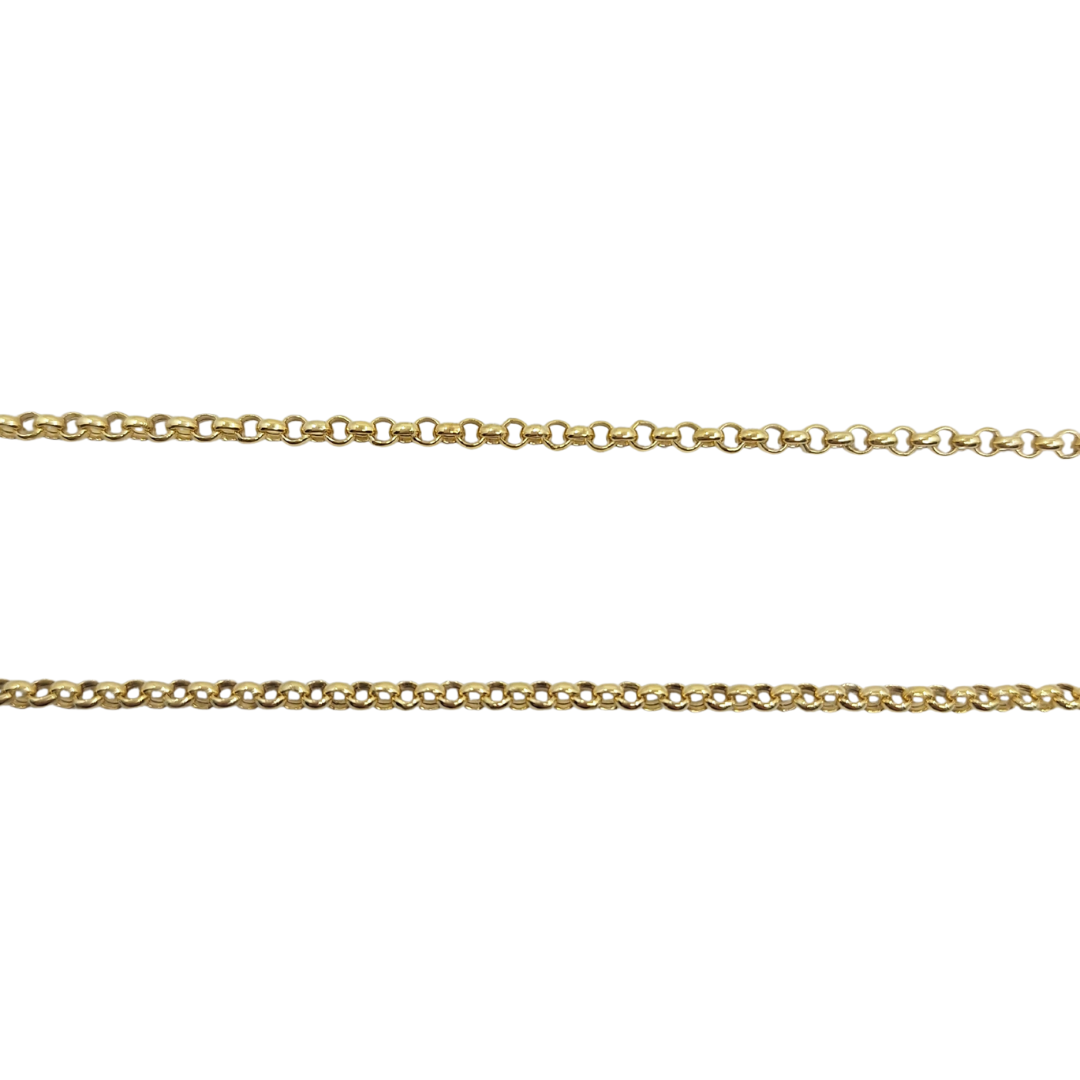 9ct Yellow Gold Hollow Belcher Chain 20"
