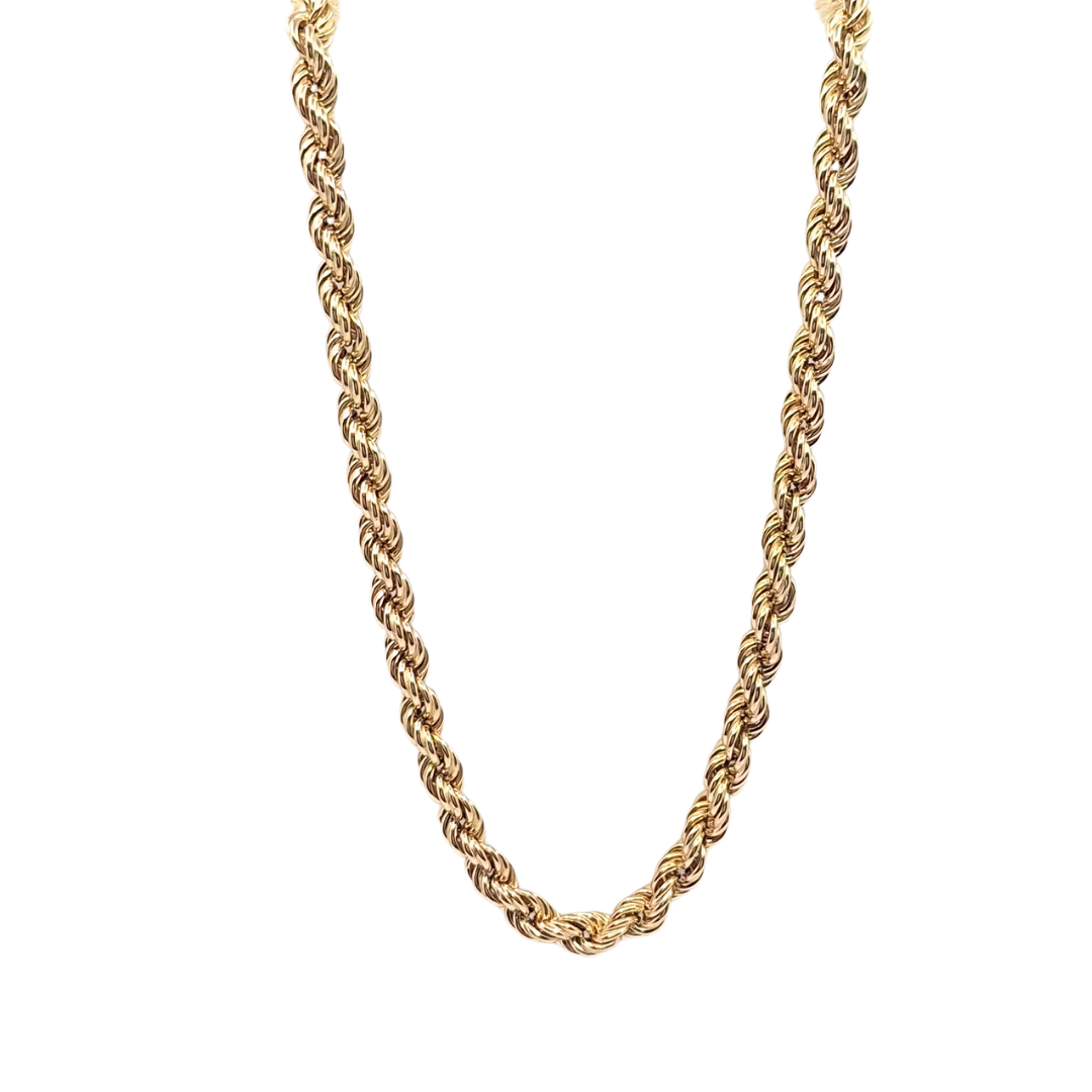 9ct Yellow Gold Rope Chain 24.5"
