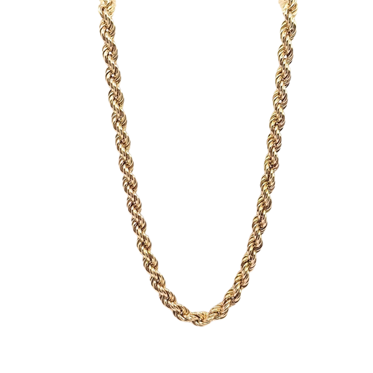 9ct Yellow Gold Rope Chain 24.5"