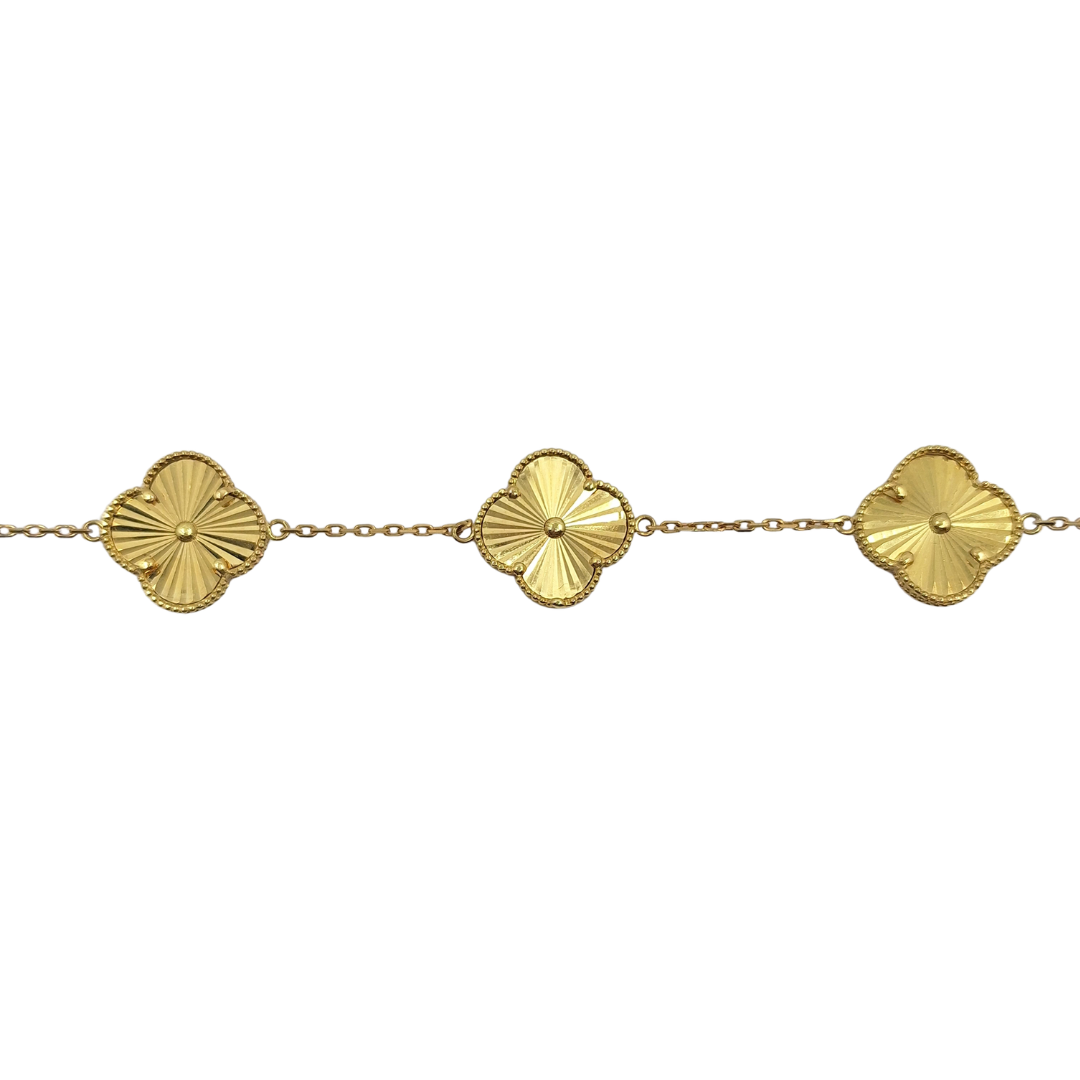 18ct Yellow Gold Clover Bracelet