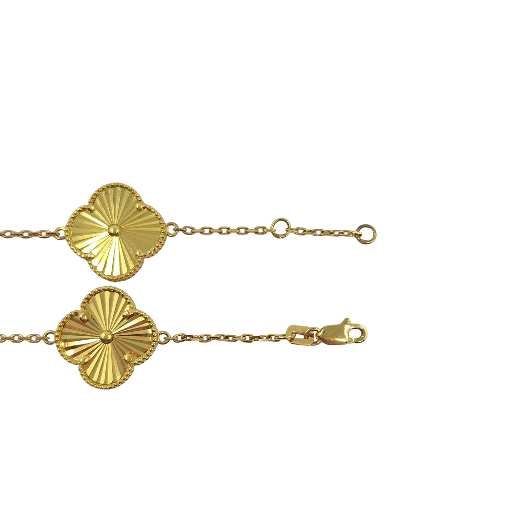 18ct Yellow Gold Clover Bracelet