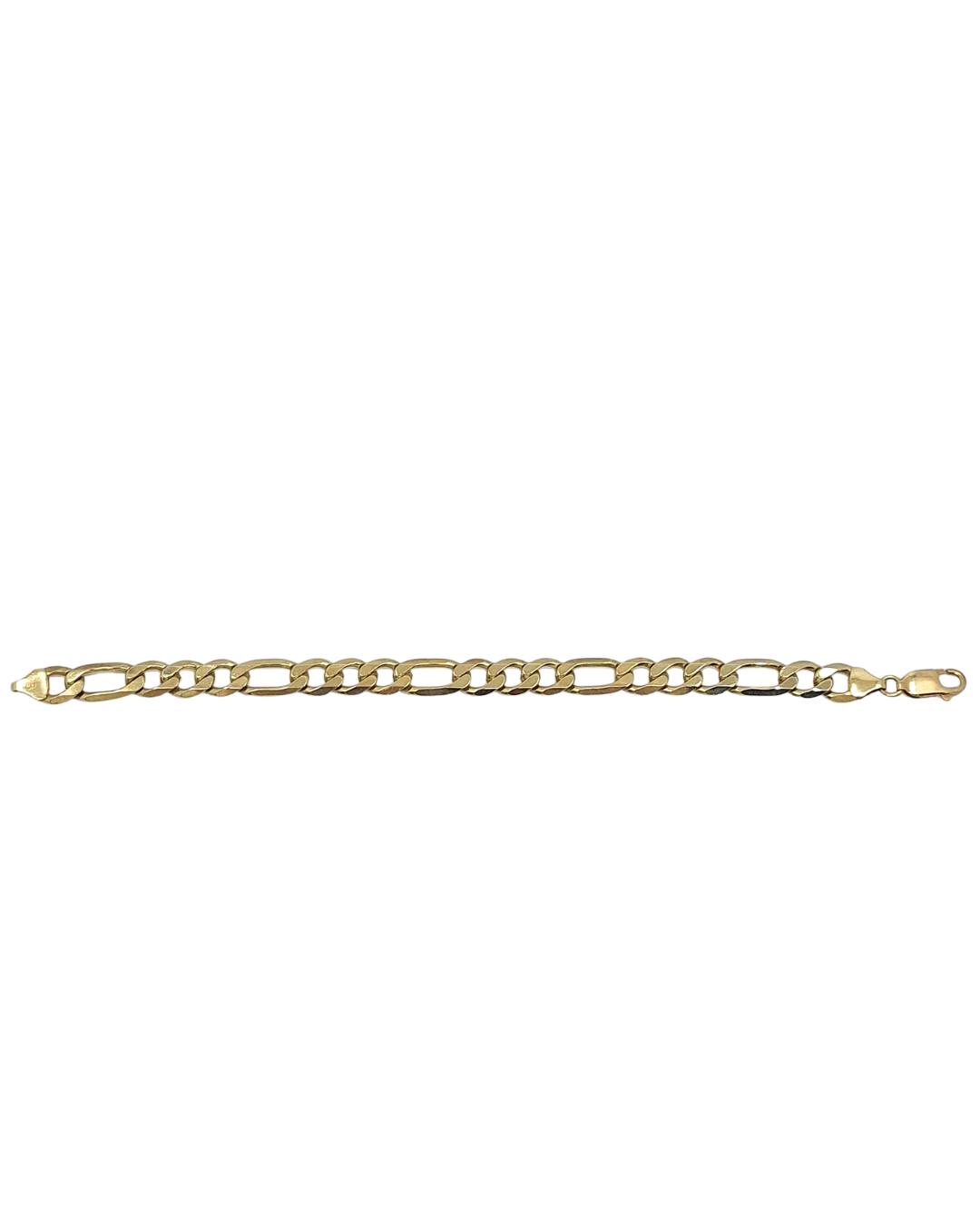 9ct Yellow Gold Figaro Bracelet 8.5"