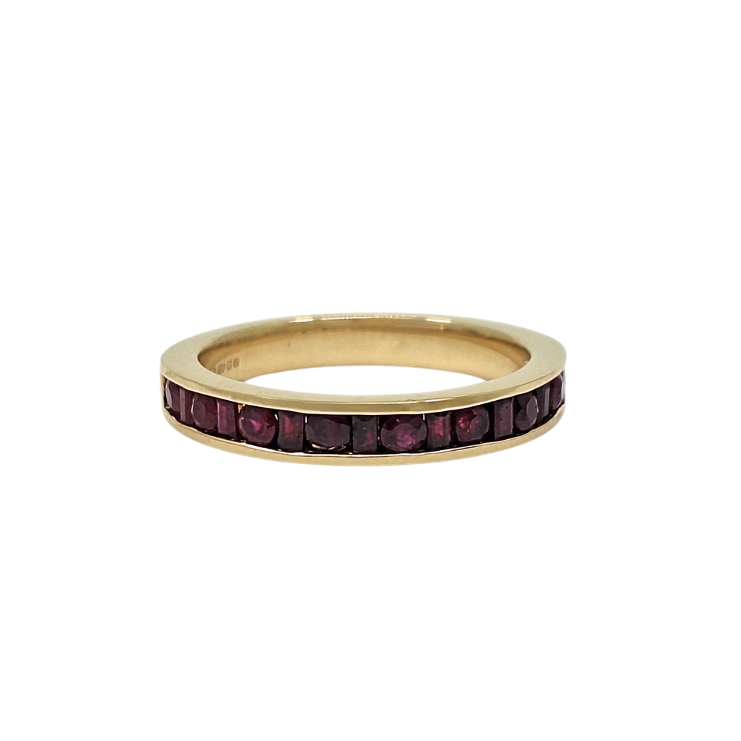 18ct Yellow Gold Ruby Eternity Ring
