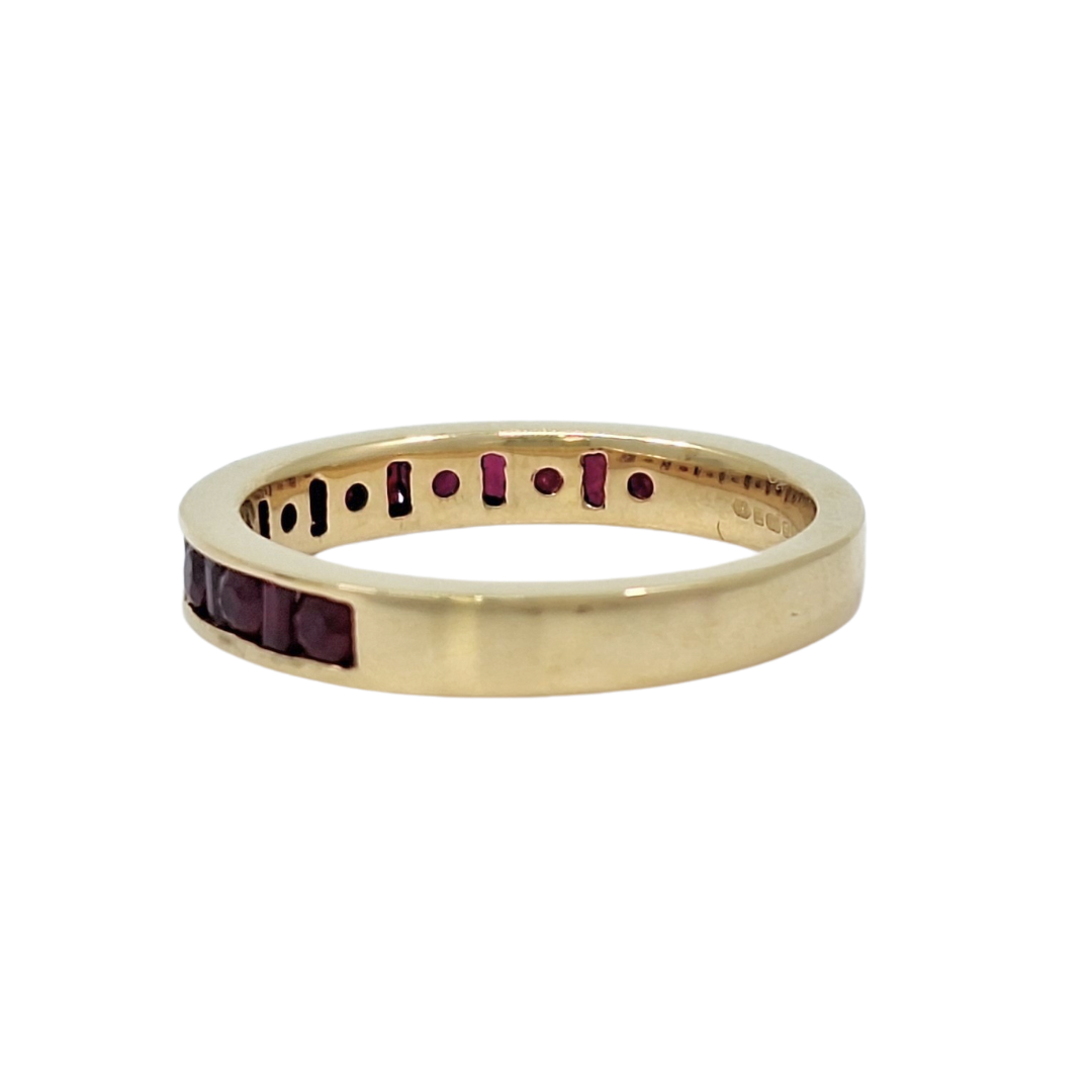 18ct Yellow Gold Ruby Eternity Ring