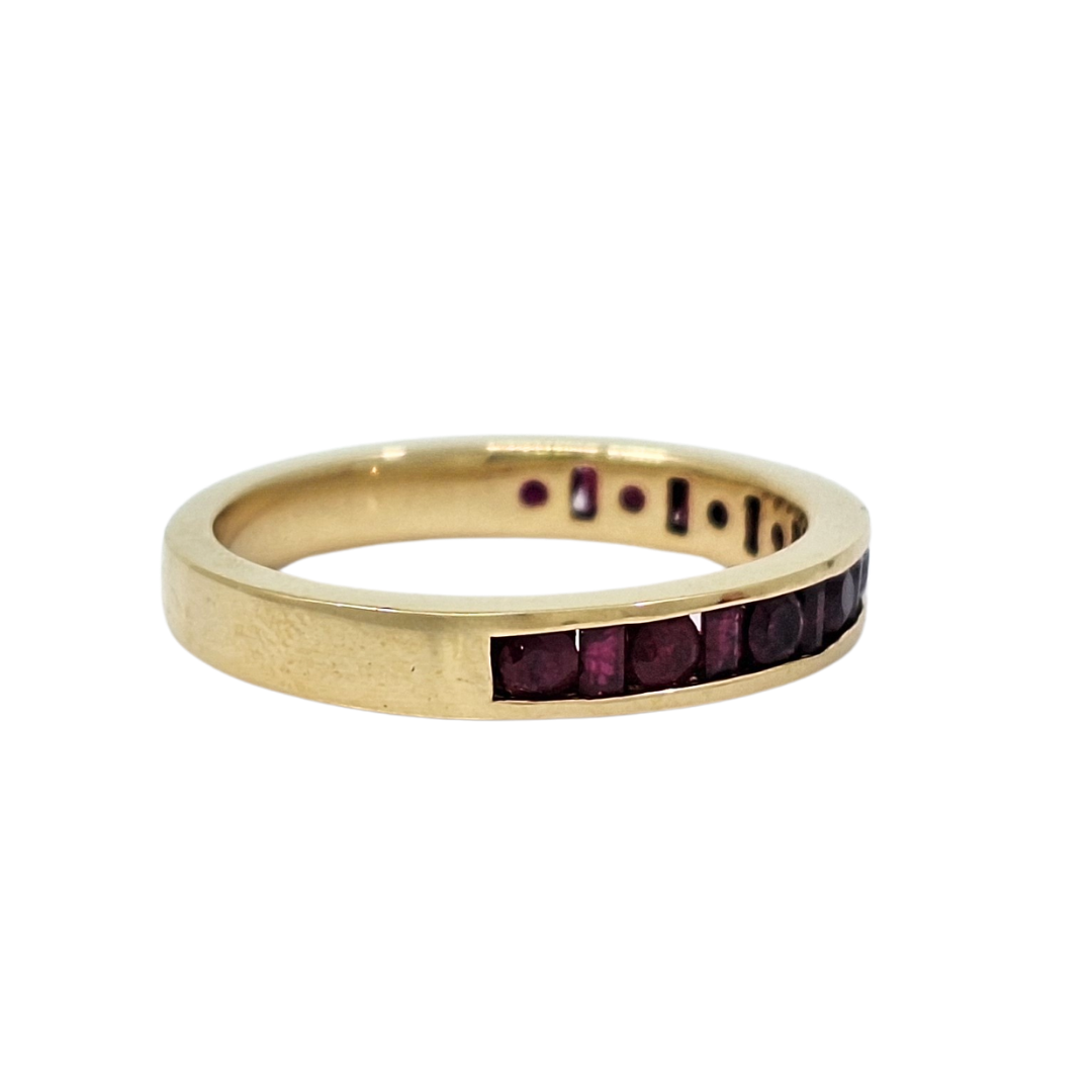 18ct Yellow Gold Ruby Eternity Ring