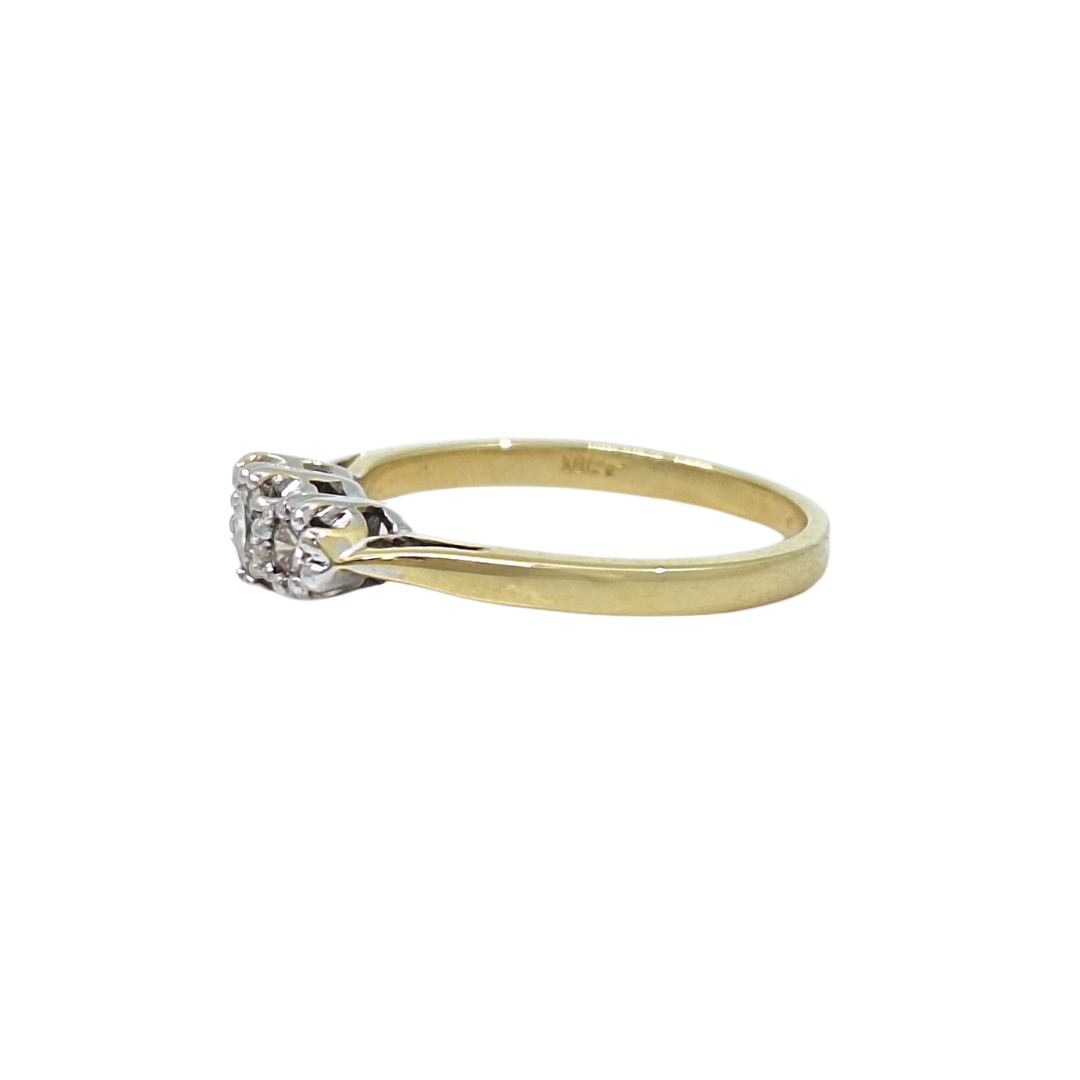 18ct Yellow Gold Three Stone Diamond Ring 0.25ct
