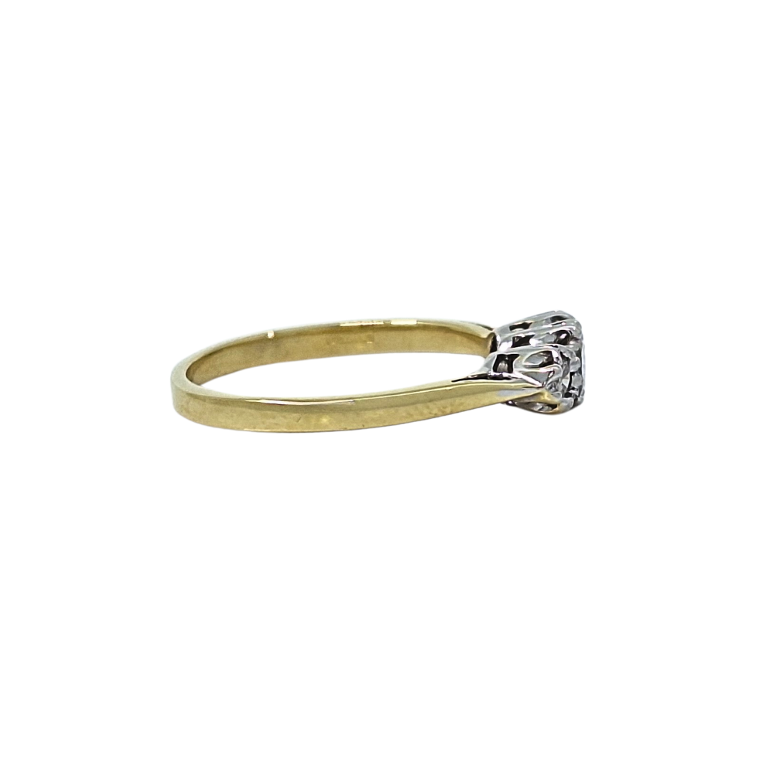 18ct Yellow Gold Three Stone Diamond Ring 0.25ct