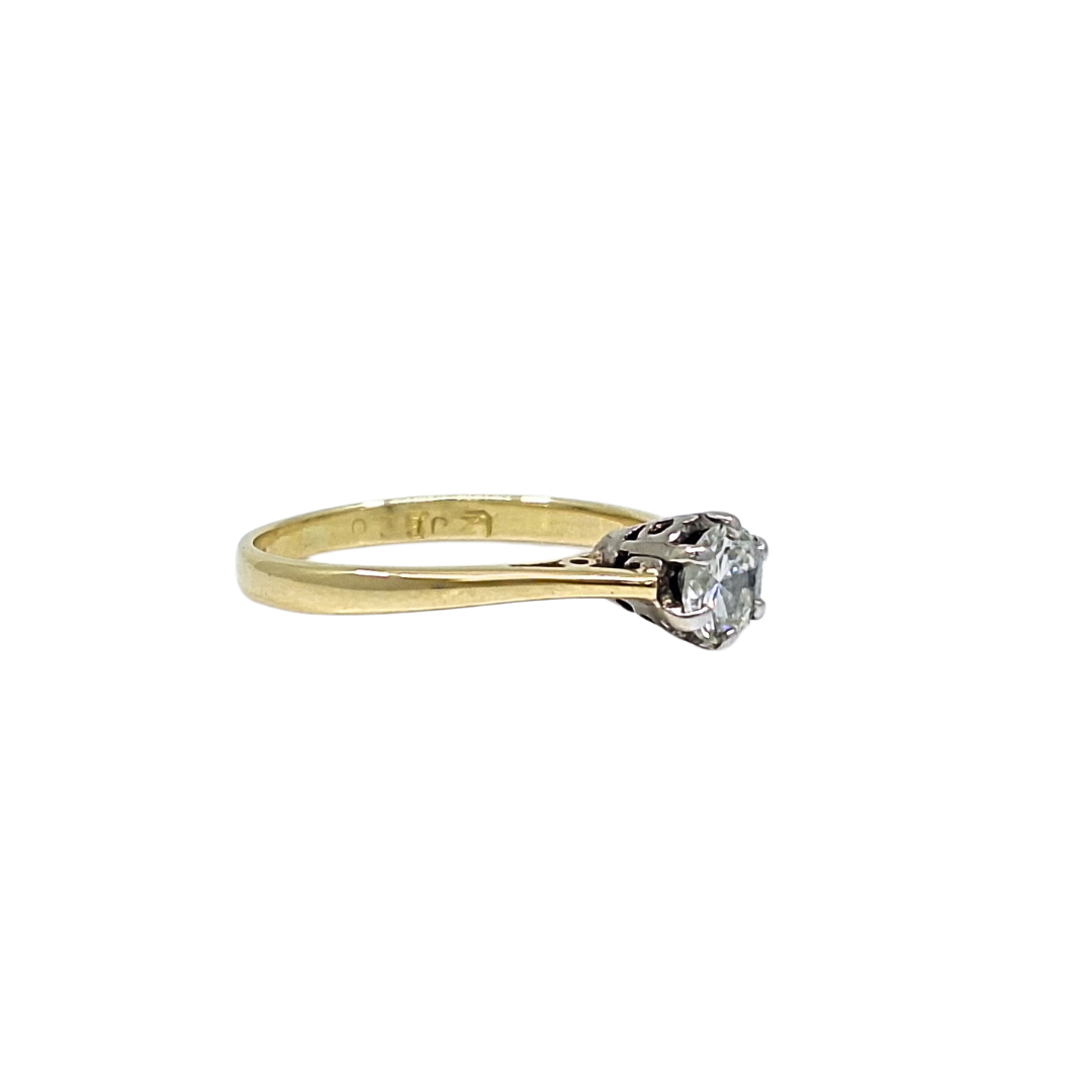 18ct Yellow Gold Diamond Solitaire Ring 0.50ct