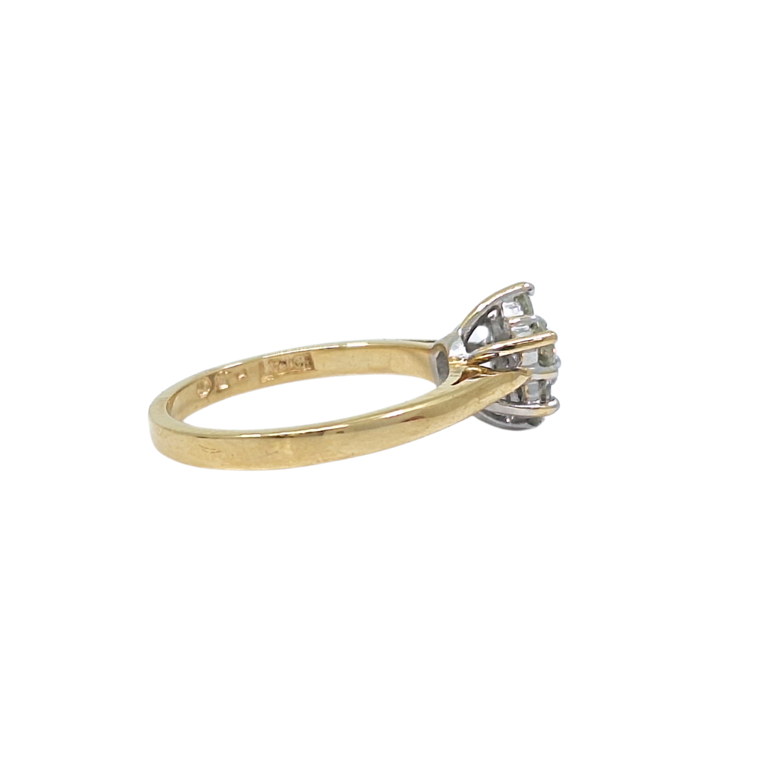 18ct Yellow Gold Diamond Cluster Ring 0.50ct