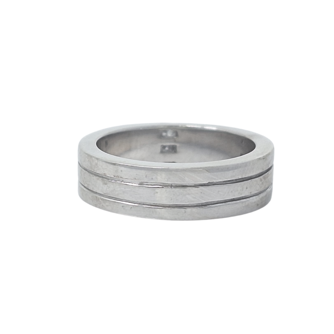 18ct White Gold Diamond Set Wedding Band 0.10ct