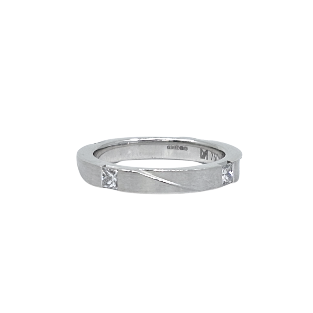 18ct White Gold Diamond Set Wedding Band 0.40ct