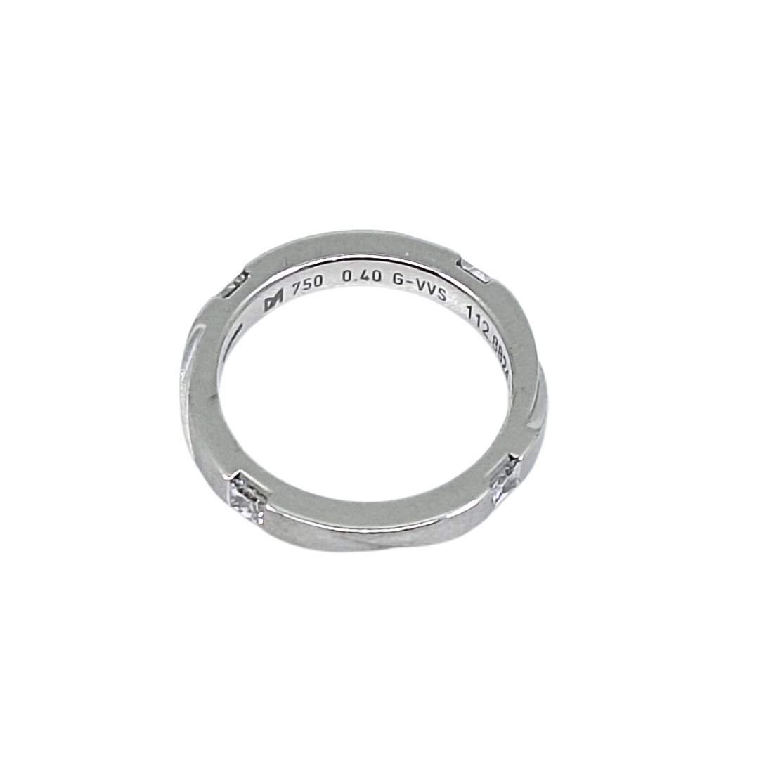 18ct White Gold Diamond Set Wedding Band 0.40ct