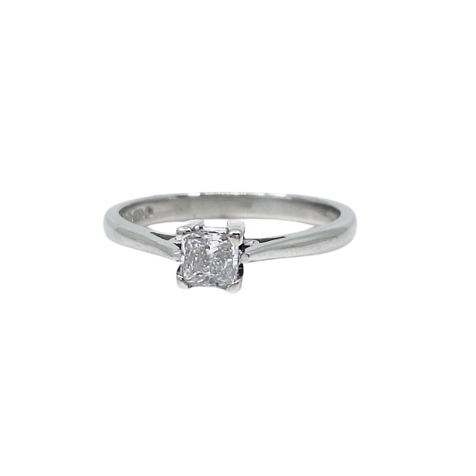 18ct White Gold Princess Cut Diamond Solitaire Ring 0.40ct