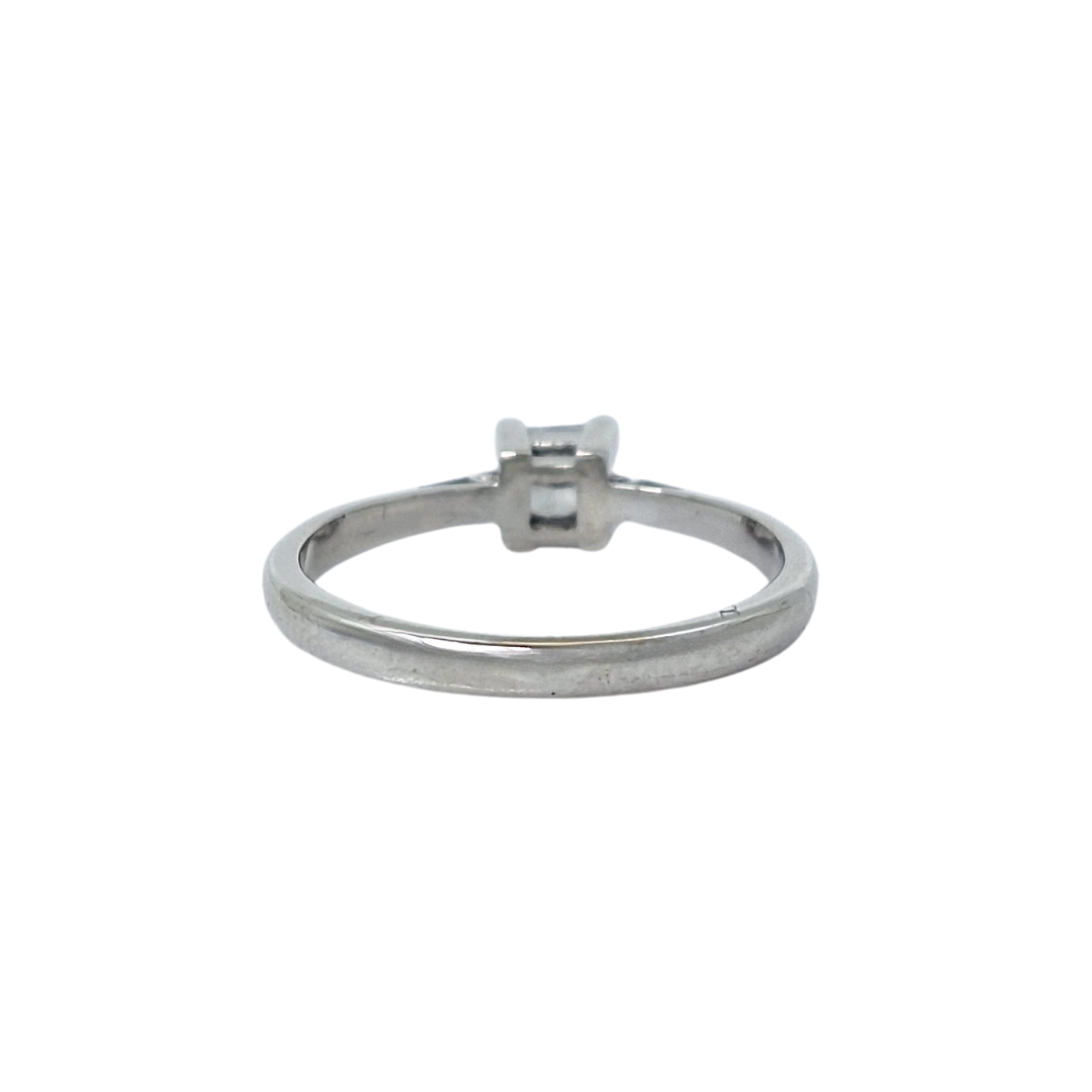 18ct White Gold Princess Cut Diamond Solitaire Ring 0.40ct