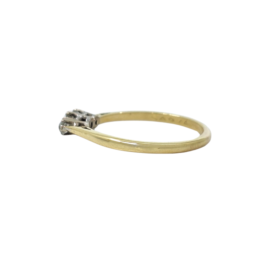 18ct Yellow Gold Three Stone Diamond Ring 0.25ct