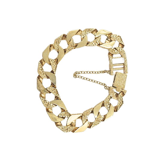 9ct Yellow Gold Chaps Bracelet 9"