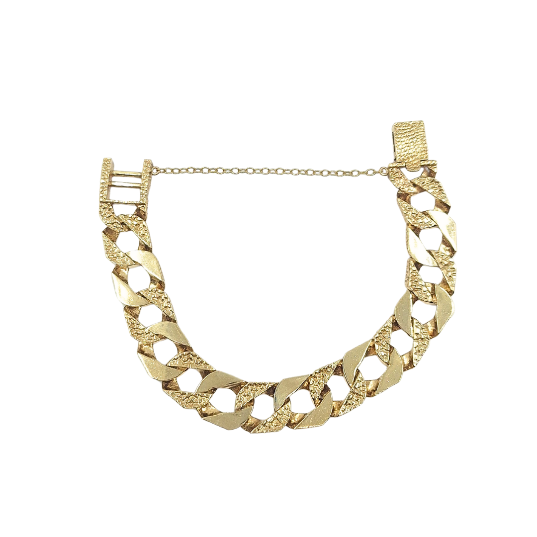 9ct Yellow Gold Chaps Bracelet 9"