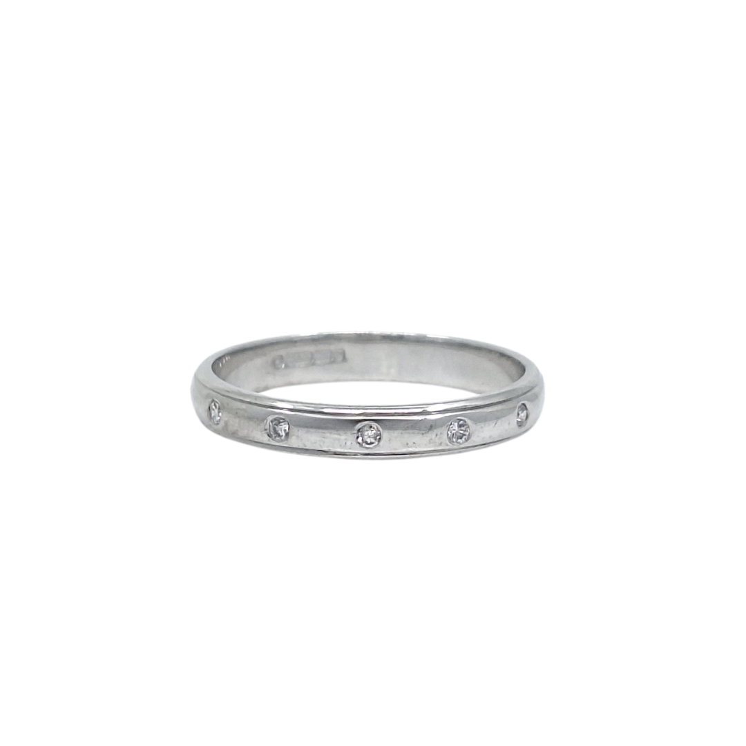 18ct White Gold Diamond Set Wedding Band