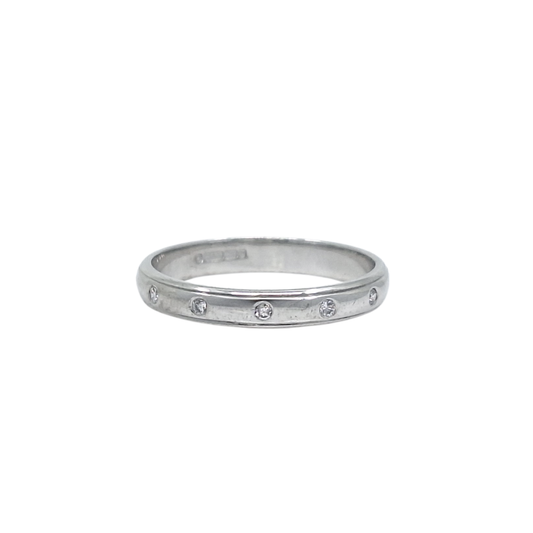 18ct White Gold Diamond Set Wedding Band