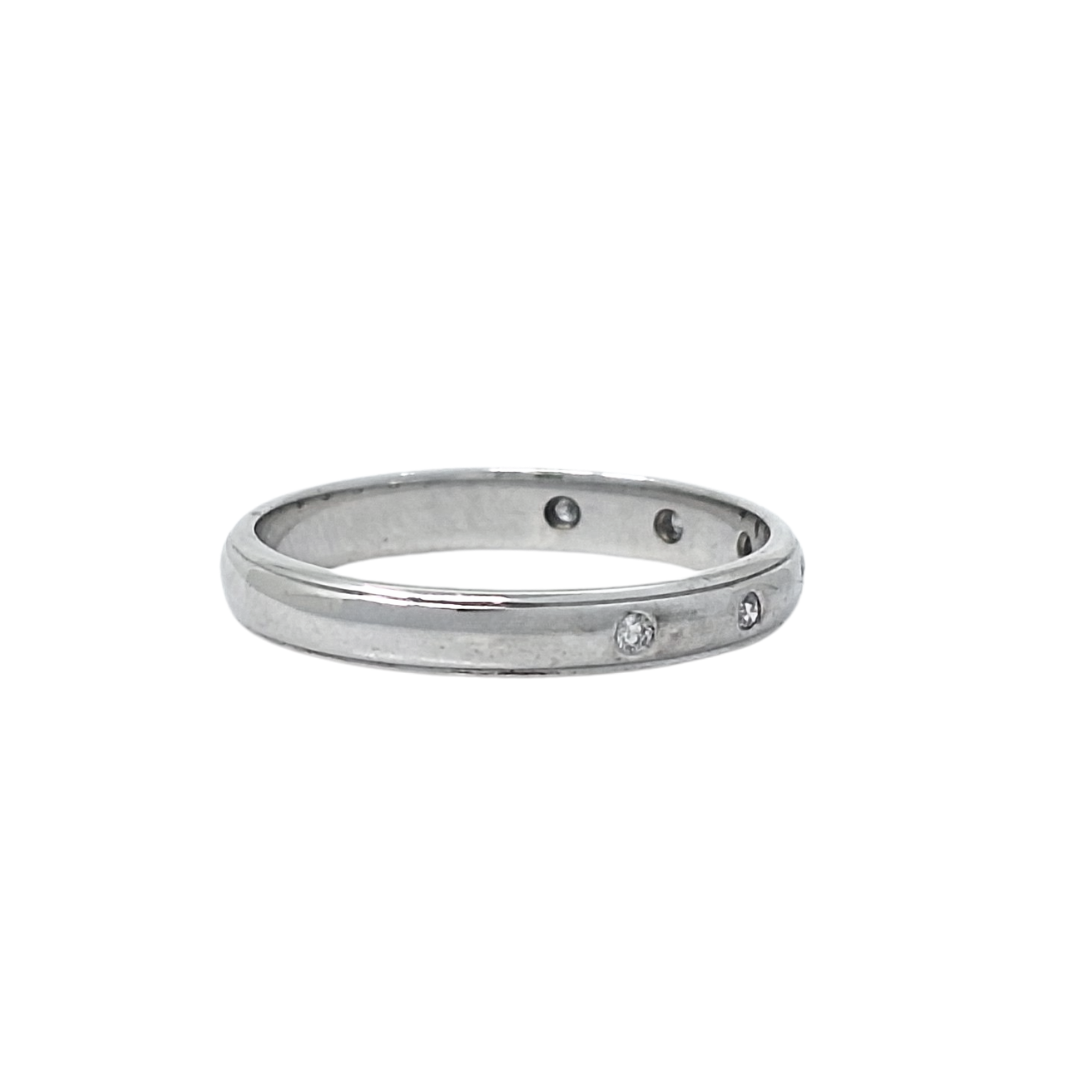 18ct White Gold Diamond Set Wedding Band