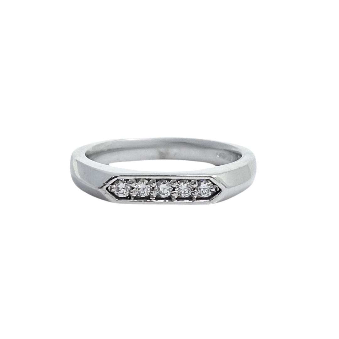 18ct White Gold Five Stone Diamond Ring 0.25ct