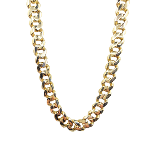 9ct Yellow Gold Cuban Link Chain 24"