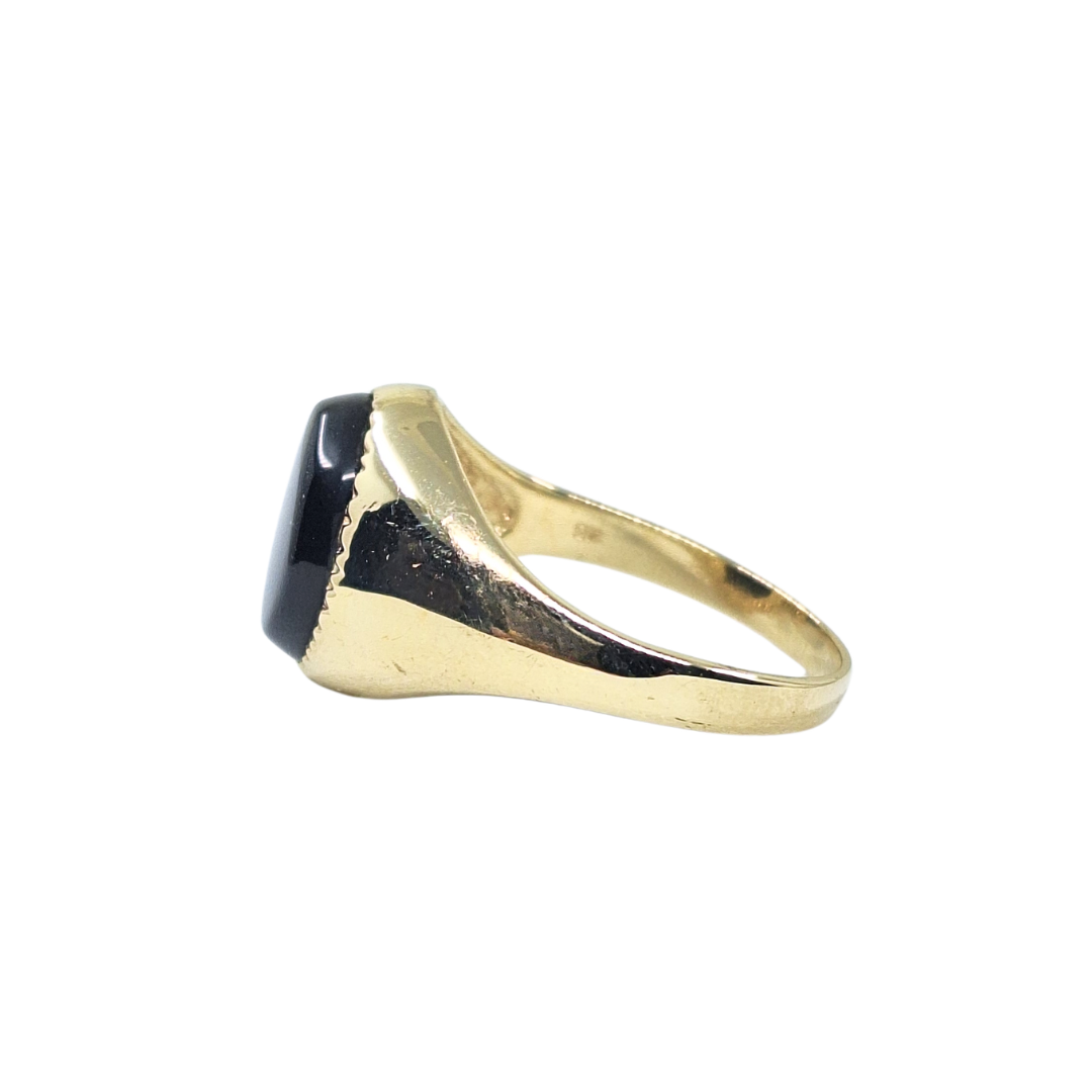 9ct Yellow Gold Onyx Signet Ring