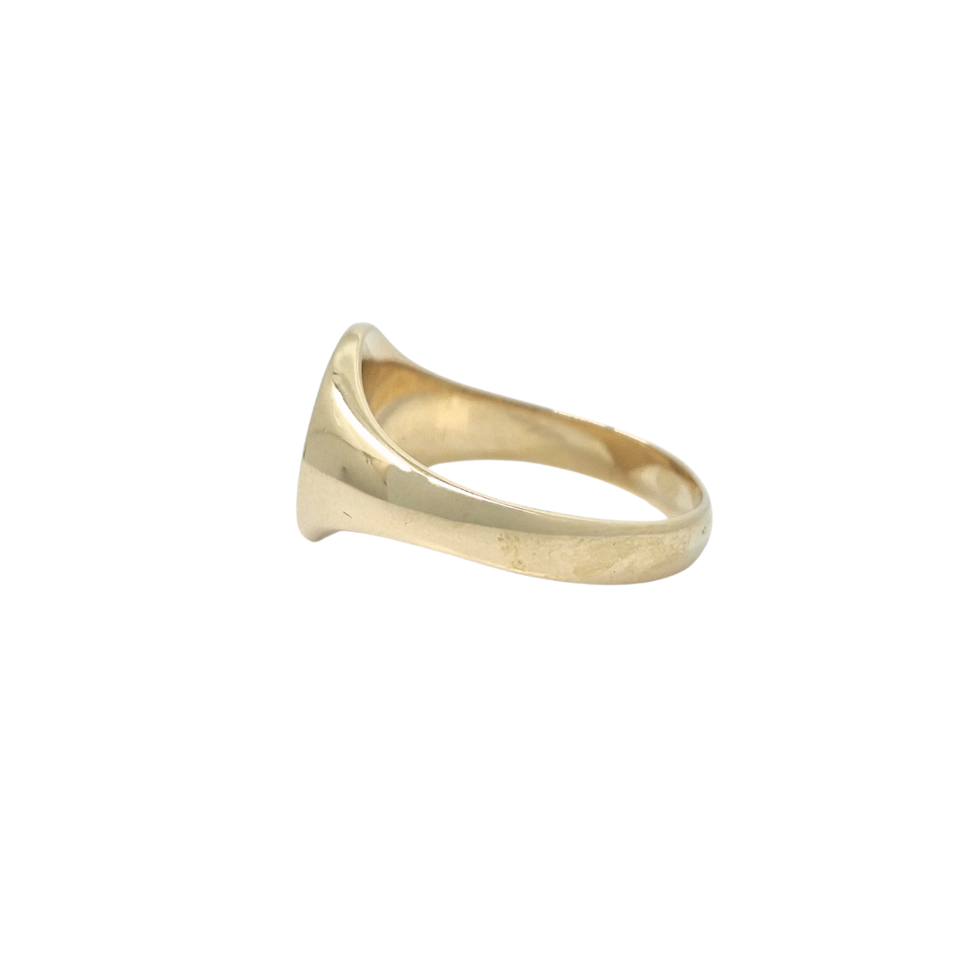 9ct Yellow Gold Engraved Signet Ring