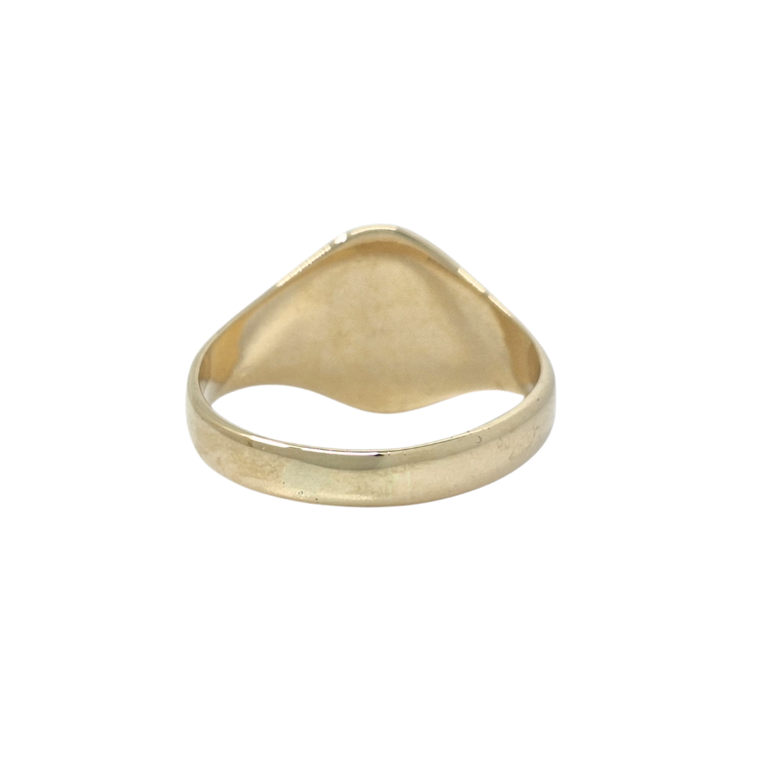 9ct Yellow Gold Engraved Signet Ring