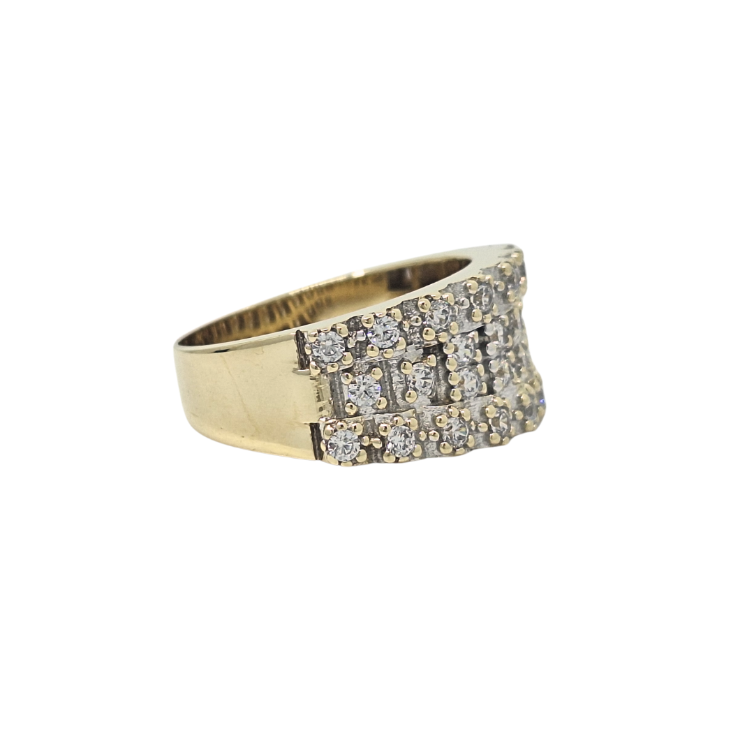 9ct Yellow Gold CZ Ring