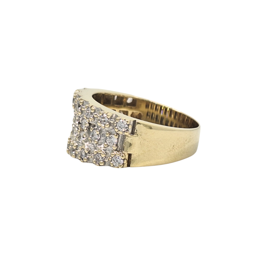 9ct Yellow Gold CZ Ring