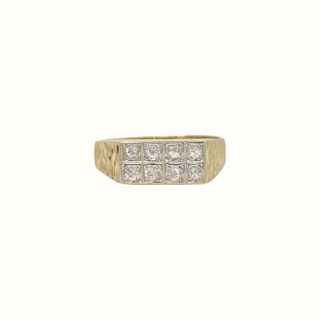 9ct Yellow Gold CZ Ring
