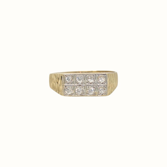 9ct Yellow Gold CZ Ring