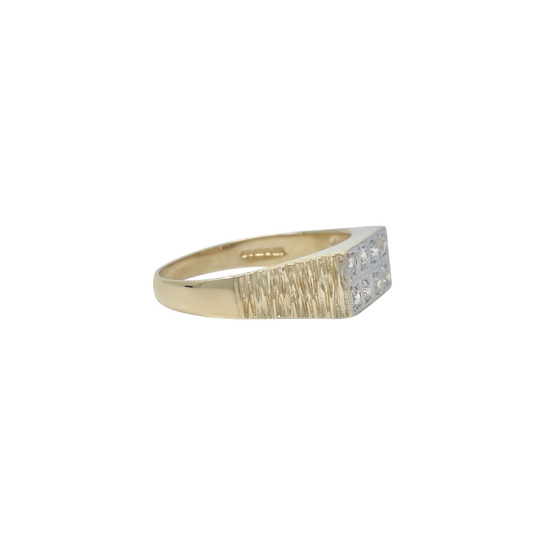 9ct Yellow Gold CZ Ring