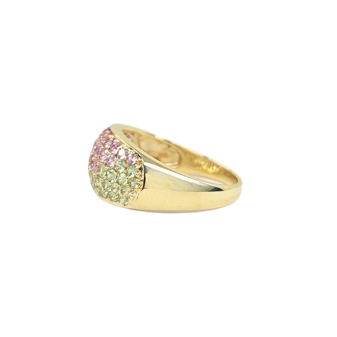 9ct Yellow Gold Multi Sapphire Band Ring