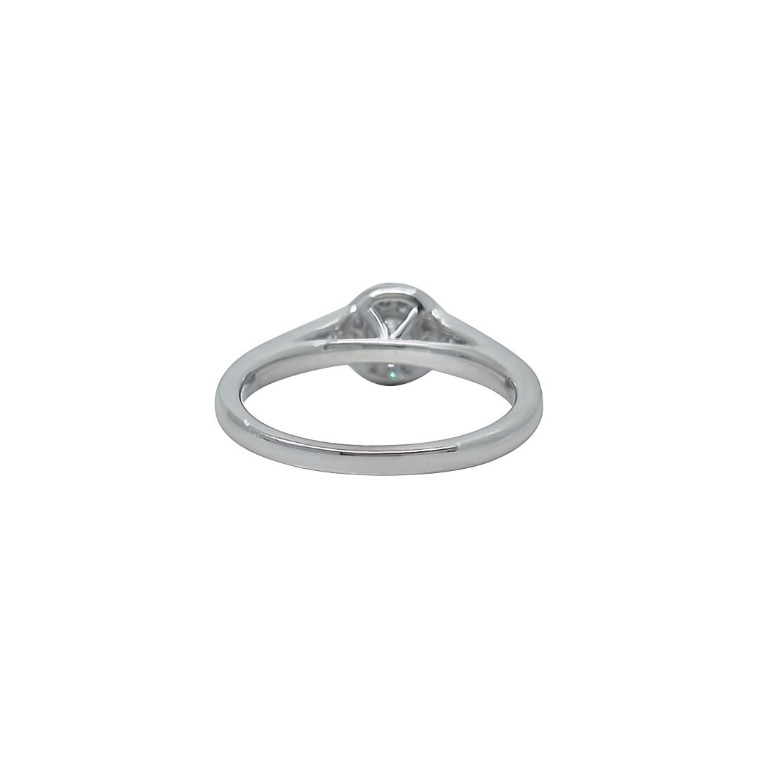 18ct White Gold Diamond Halo Ring 0.50ct