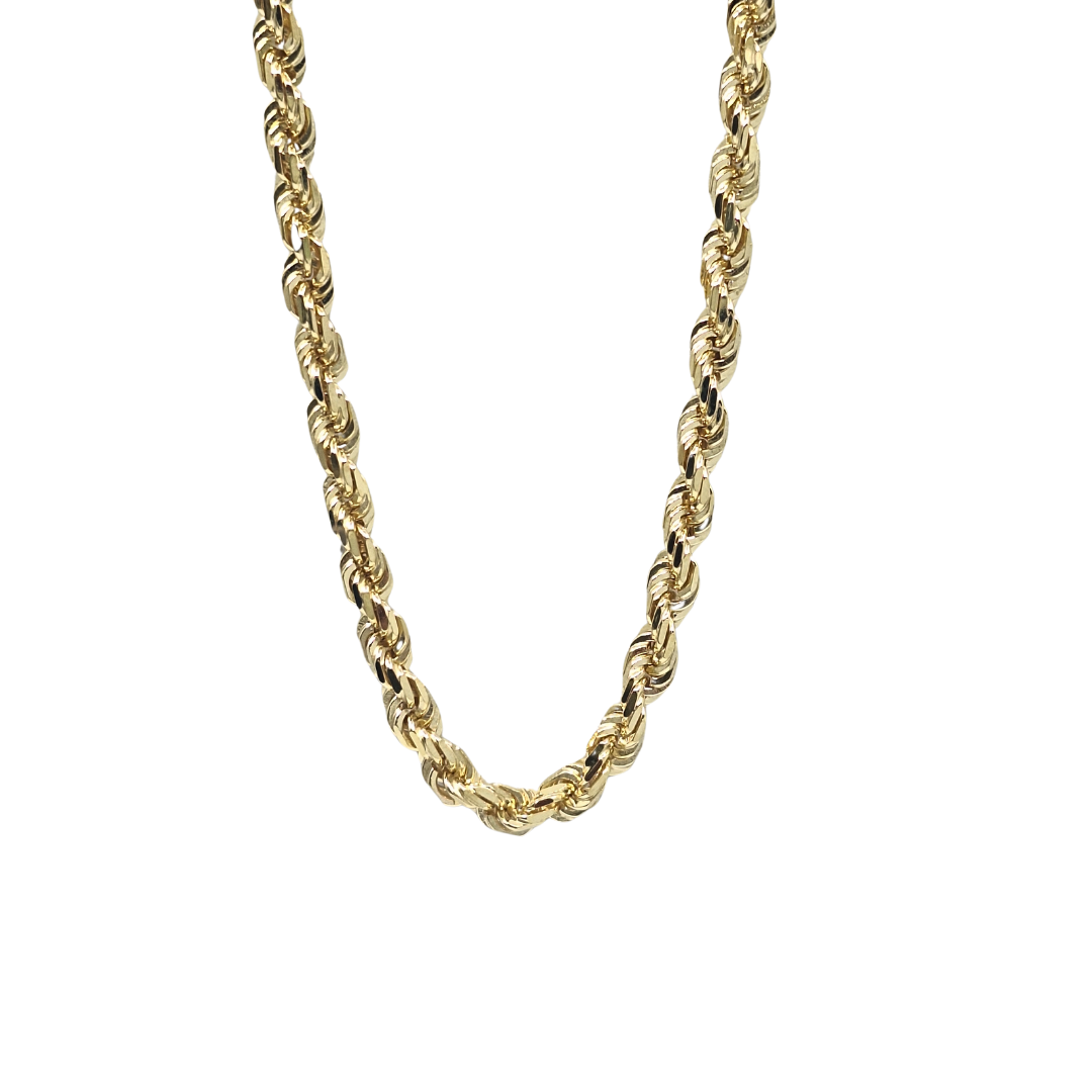 9ct Yellow Gold Solid Rope Chain 26"
