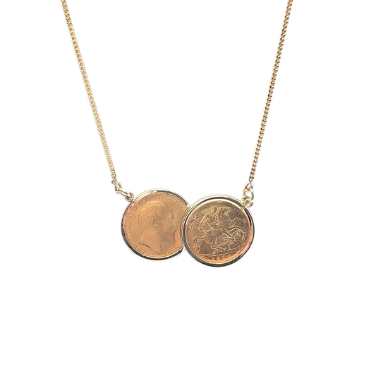 Double Half Sovereign Pendant