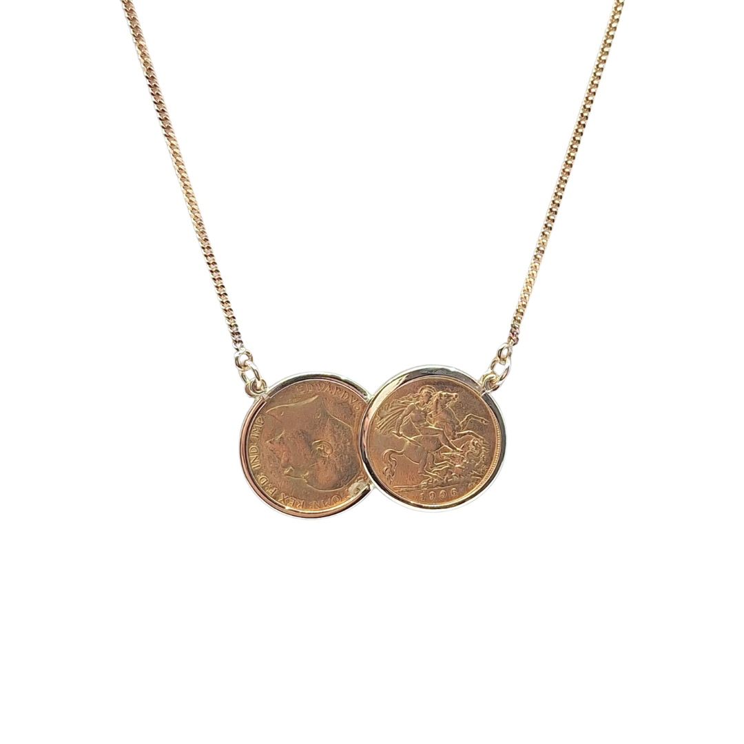 Double Half Sovereign Pendant