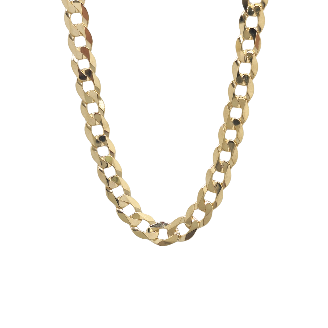 9ct Yellow Gold Curb Chain 22"