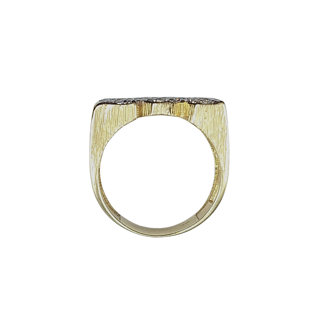 9ct Yellow Gold CZ DAD Ring