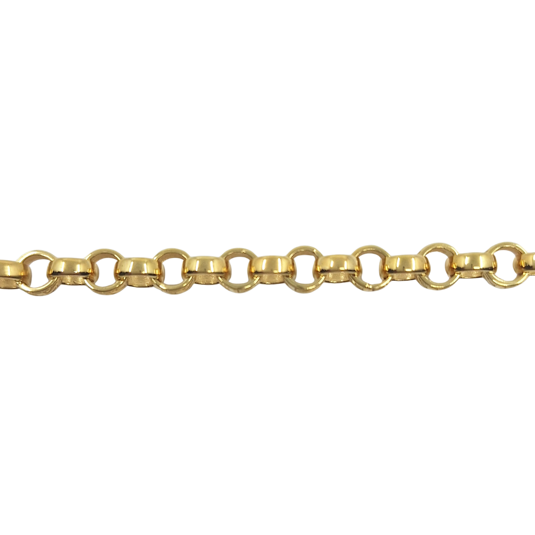 9ct Yellow Gold Belcher Bracelet 9.5"