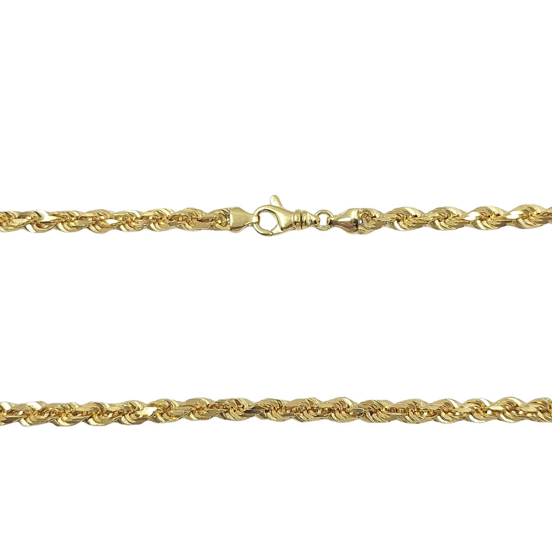 9ct Yellow Gold Solid Rope Chain 24"