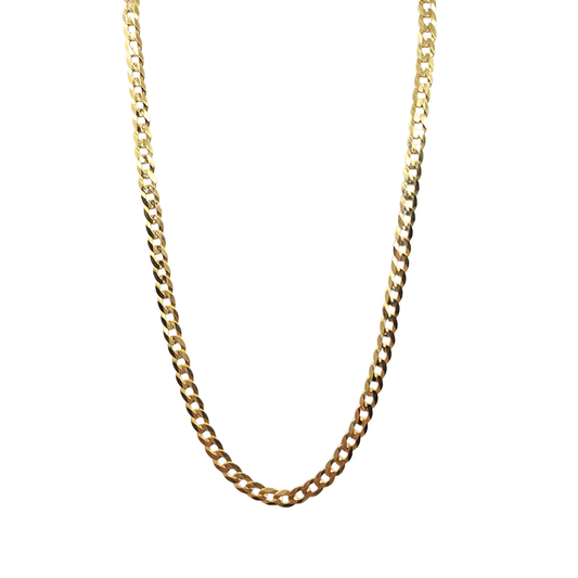 9ct Yellow Gold Solid Curb Chain 20"