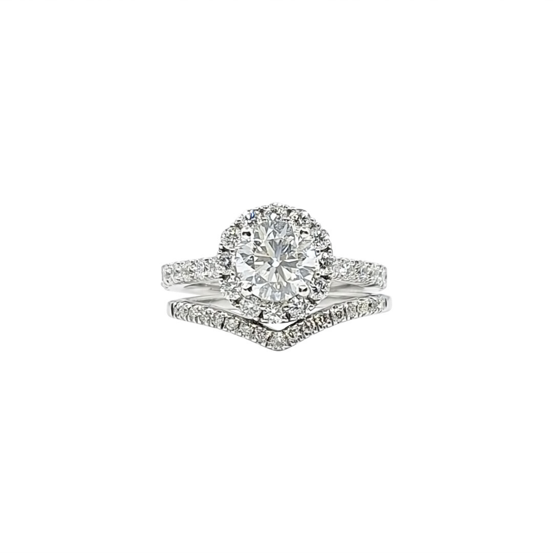 18ct White Gold Diamond Bridal Set 2.20ct