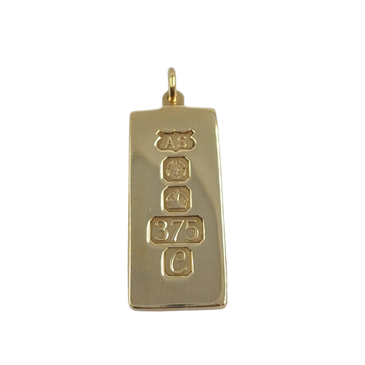 9ct Yellow Gold Ingot Pendant