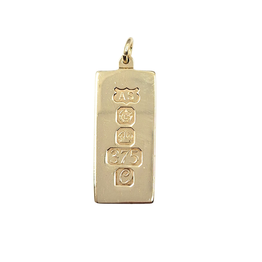 9ct Yellow Gold Ingot Pendant